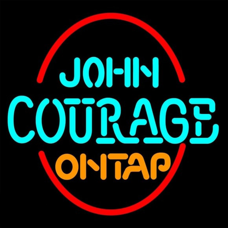 John Courage On Tap Leuchtreklame