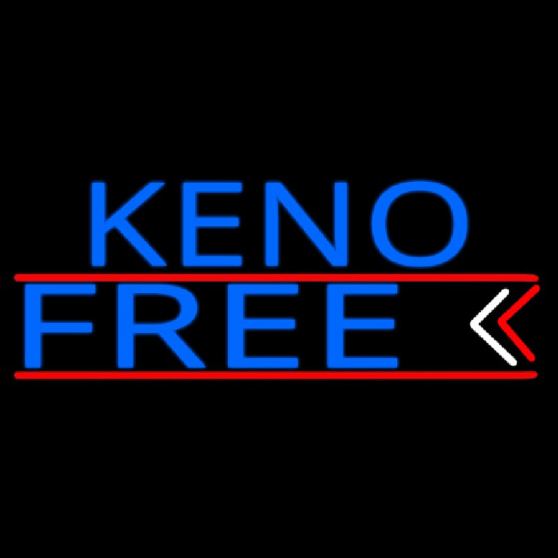 Keno Free 3 Leuchtreklame