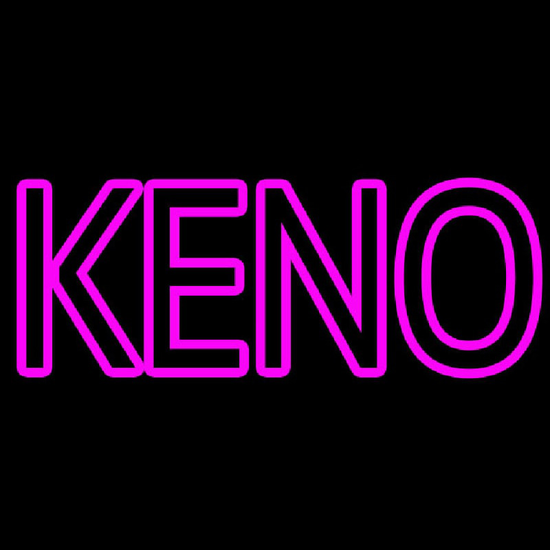 Keno With Outline Leuchtreklame