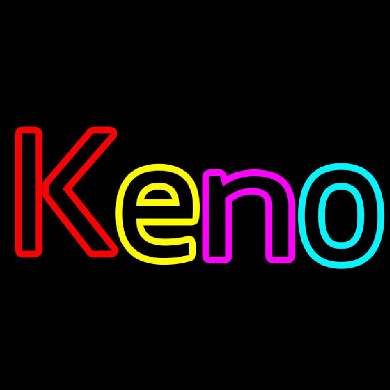 Keno With Oval Border 2 Leuchtreklame