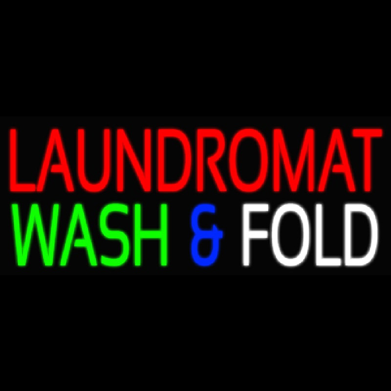 Laundromat Wash And Lold Leuchtreklame