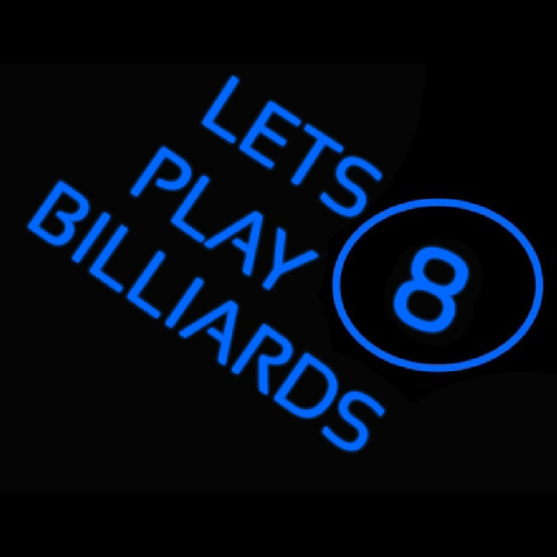 Lets Play Billiard Leuchtreklame