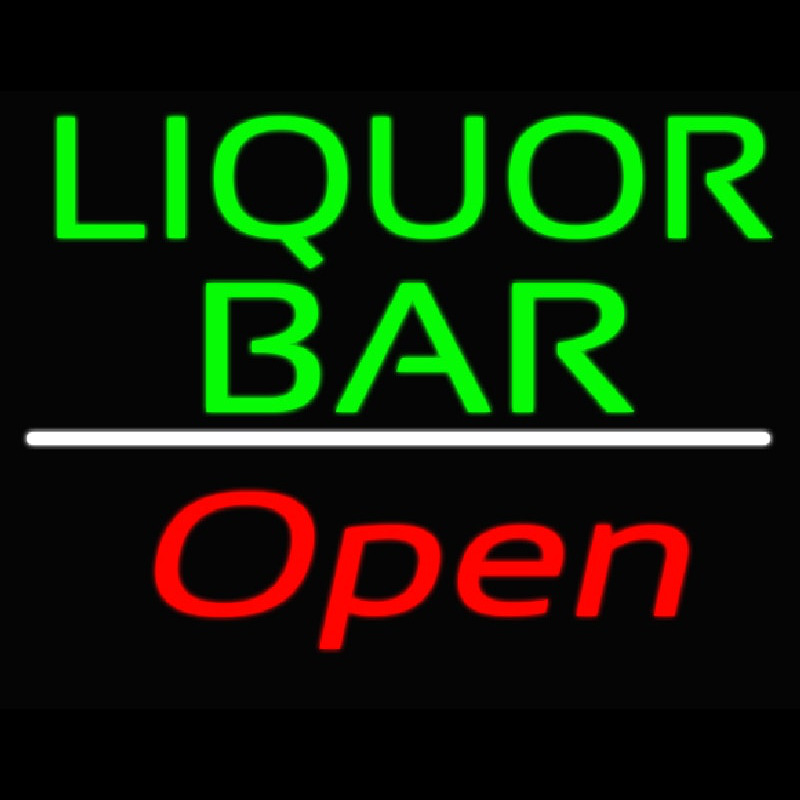 Liquor Bar Open 2 Leuchtreklame