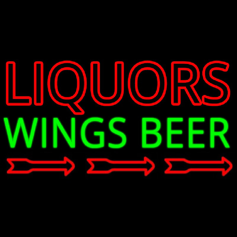 Liquor Wings Beer Leuchtreklame