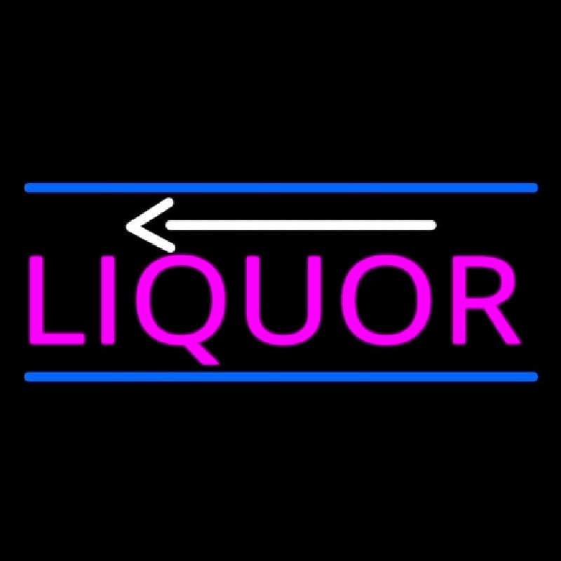 Liquor With Arrow Leuchtreklame