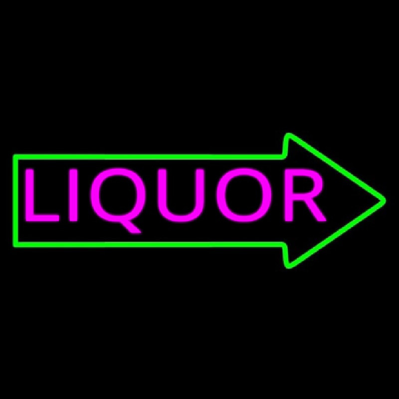 Liquor With Arrow Leuchtreklame