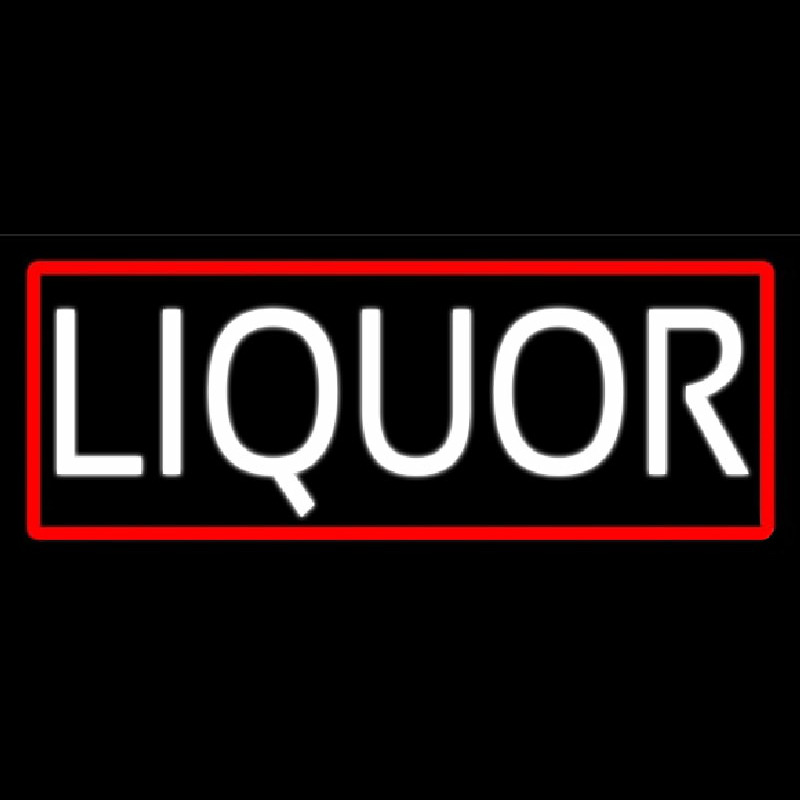 Liquor With Red Border Leuchtreklame