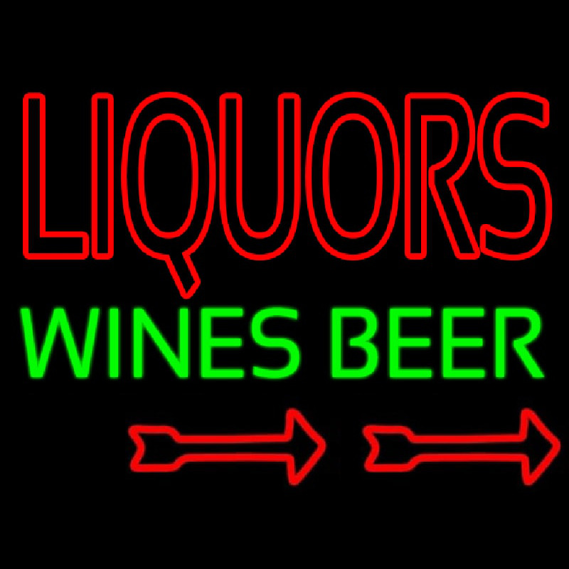 Liquors Wines Beer Leuchtreklame