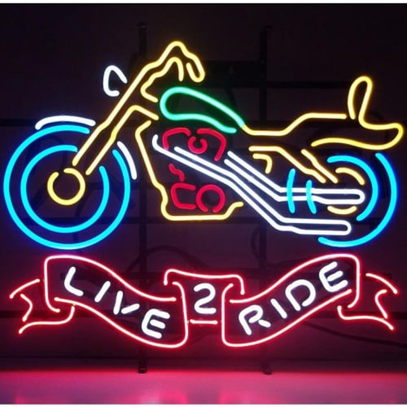 Live 2 Ride Motorcycle Leuchtreklame