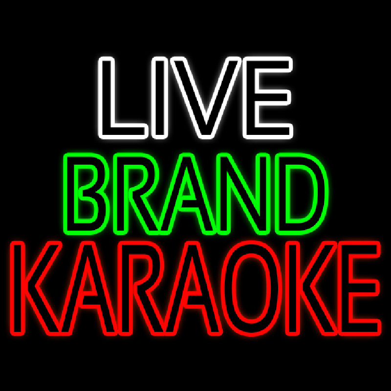 Live Band Karaoke Leuchtreklame