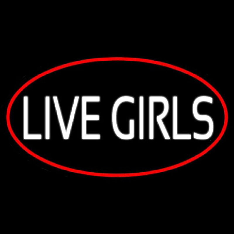 Live Girls With Red Border Leuchtreklame