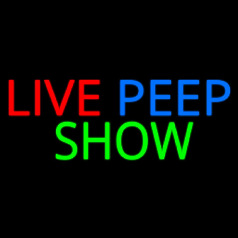 Live Peep Show Leuchtreklame