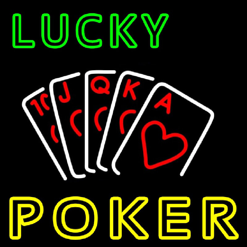 Lucky Poker Leuchtreklame