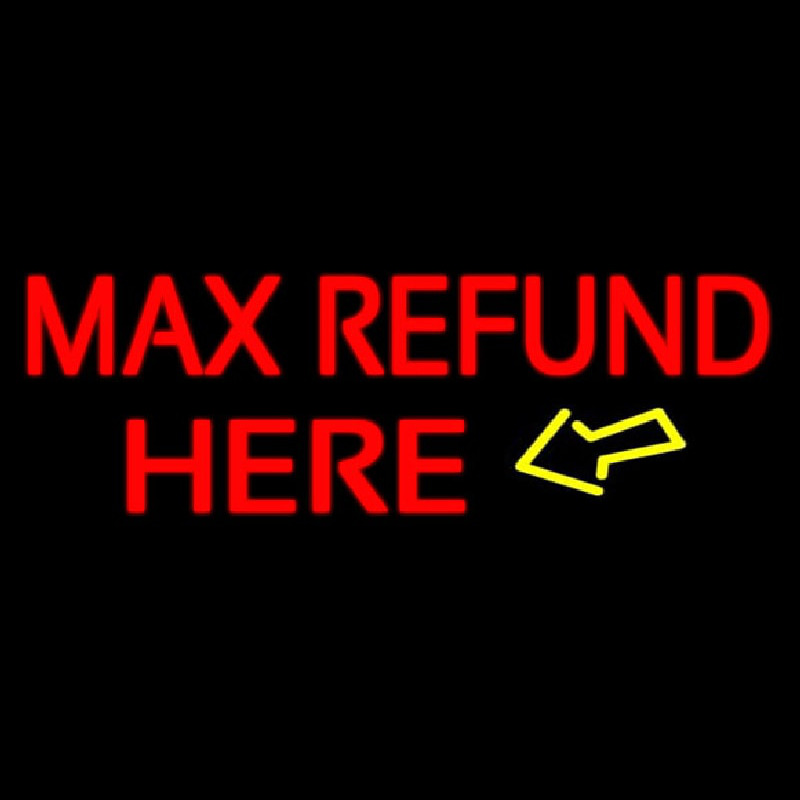 Ma  Refund Here Leuchtreklame