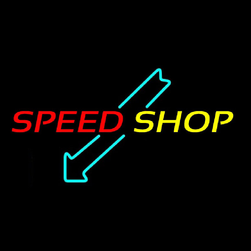 Machine Speed Shop Leuchtreklame