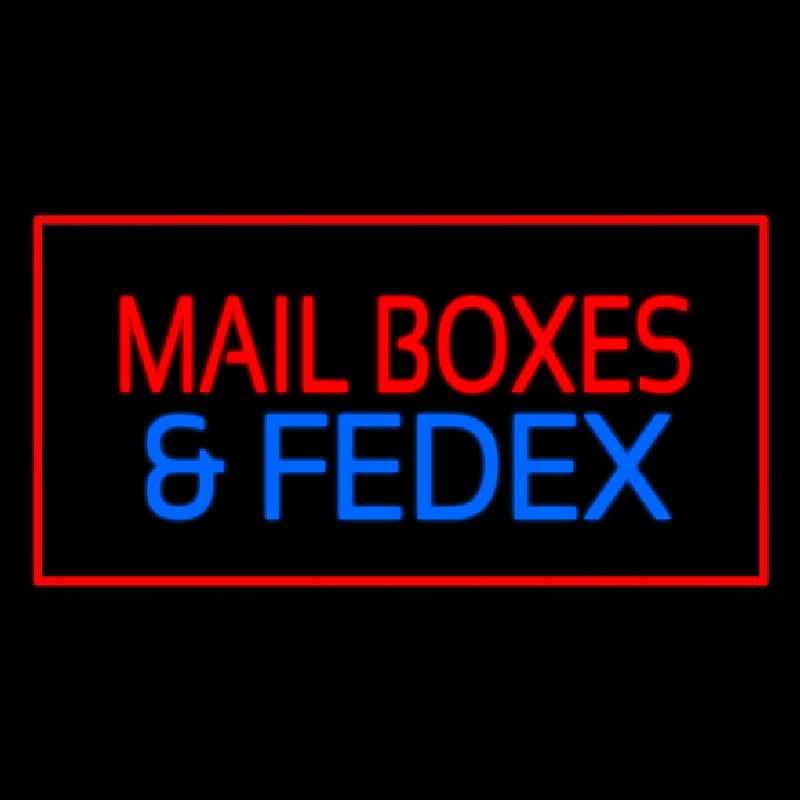 Mail Bo es And Fede  Rectangle Red Leuchtreklame