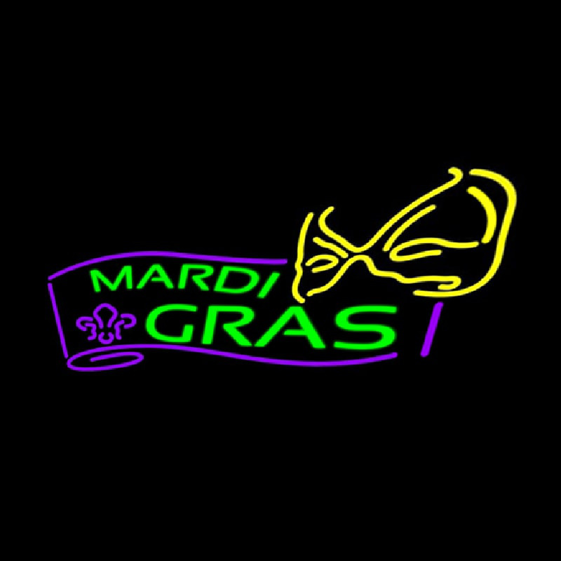 Mardi Grass Logo Leuchtreklame