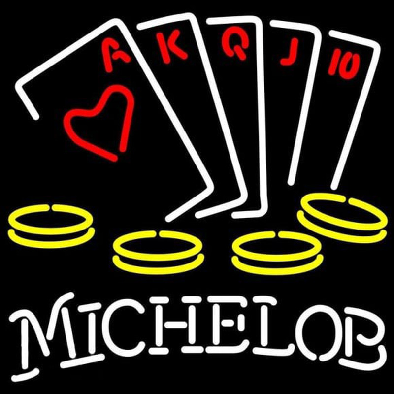 Michelob Poker Ace Series Beer Sign Leuchtreklame