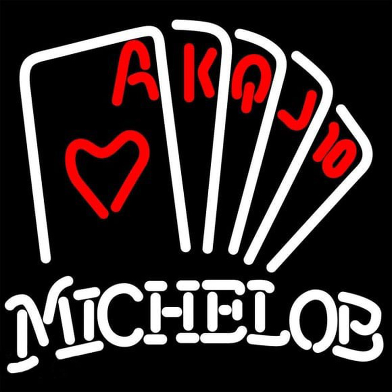 Michelob Poker Series Beer Sign Leuchtreklame