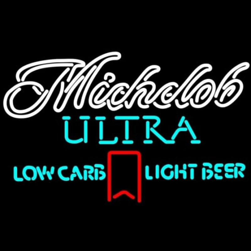 Michelob Ultra Light Low Carb Red Ribbon Leuchtreklame