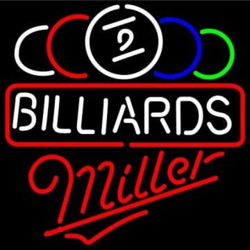 Miller Ball Billiards Pool Beer Leuchtreklame