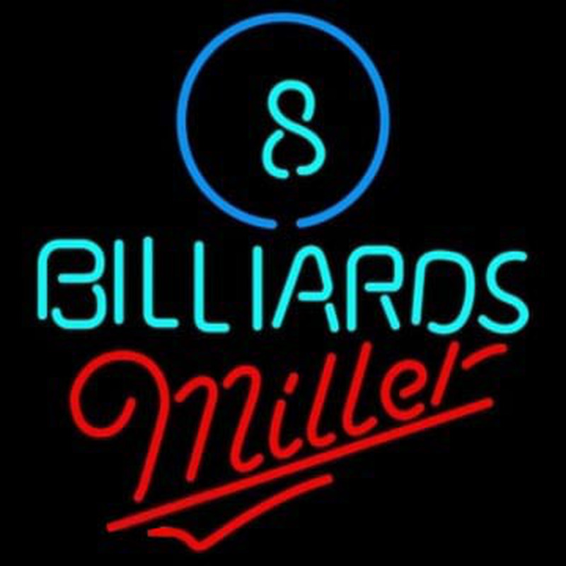 Miller Ball Billiards Pool Beer Leuchtreklame