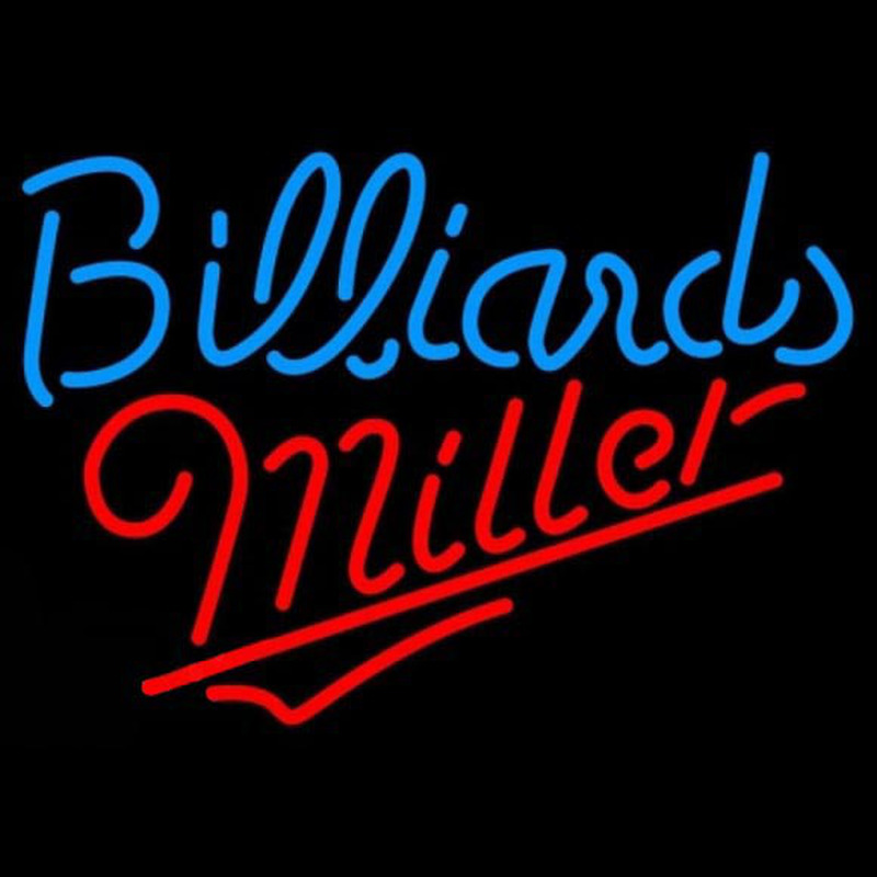 Miller Billiards Te t Pool Beer Sign Leuchtreklame