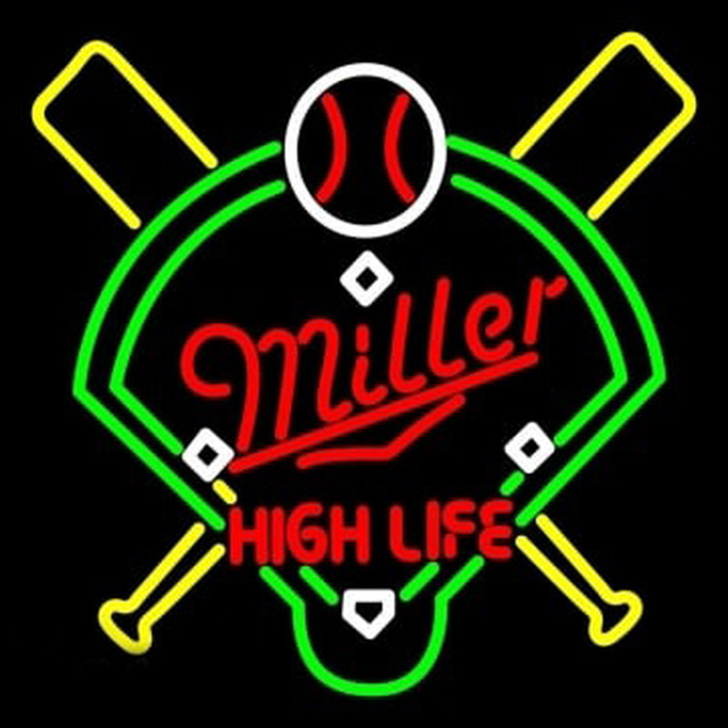 Miller High Life Baseball Leuchtreklame