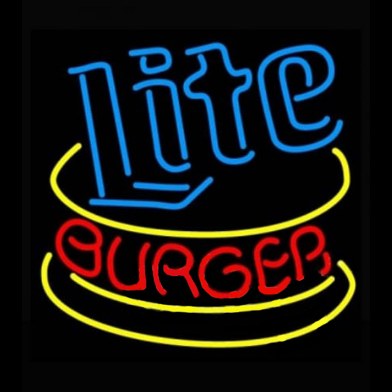 Miller Lite Hamburger Leuchtreklame