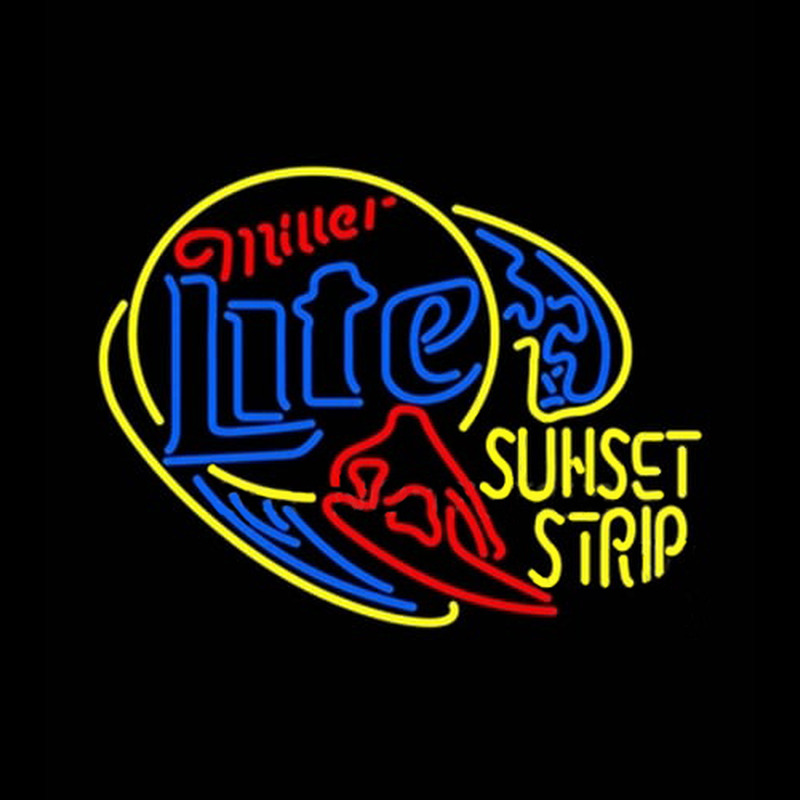 Miller Lite Surfer Sunset Strip Leuchtreklame