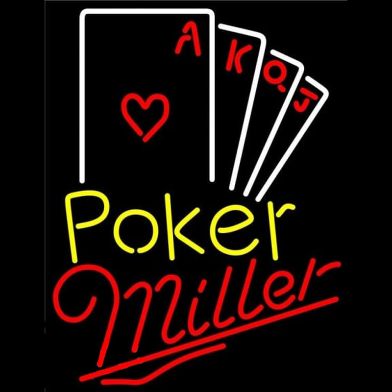 Miller Poker Ace Series Beer Sign Leuchtreklame