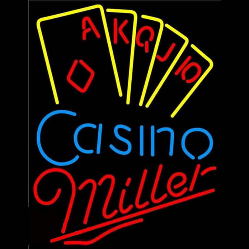 Miller Poker Casino Ace Series Beer Sign Leuchtreklame