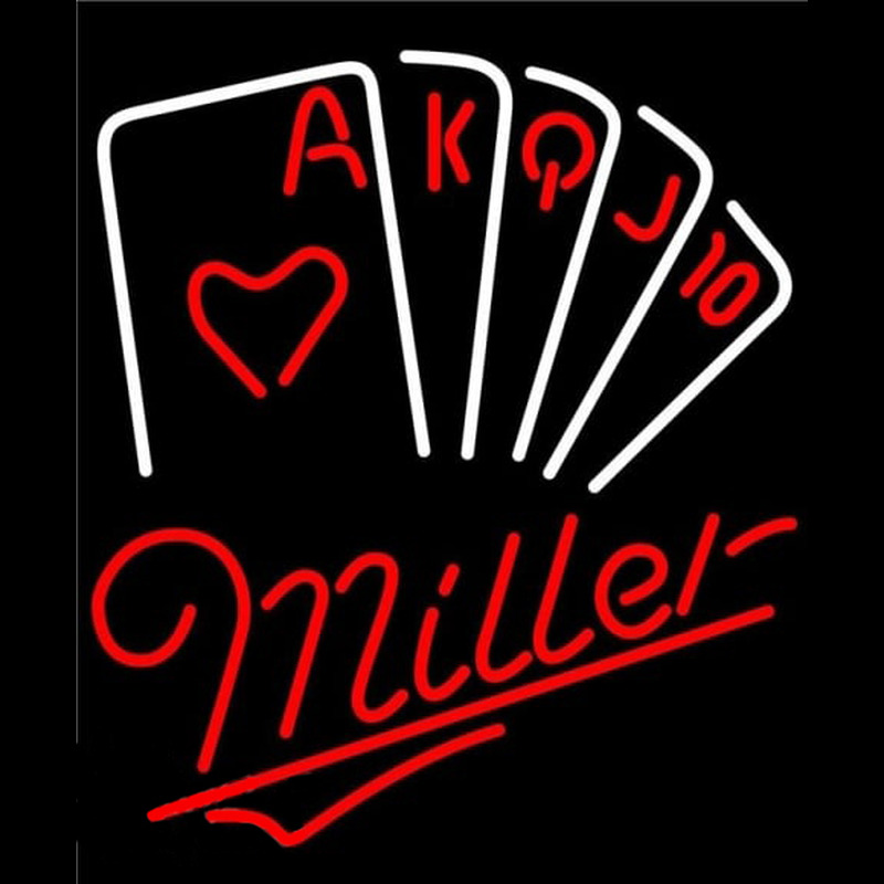 Miller Poker Series Beer Sign Leuchtreklame