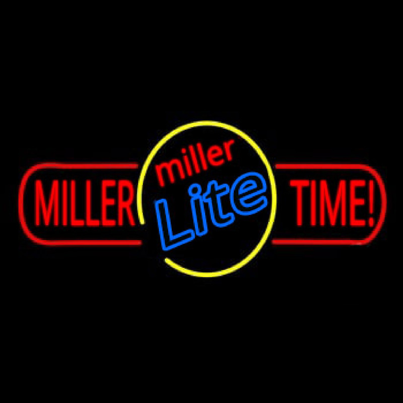 Miller Time Long Beer Leuchtreklame