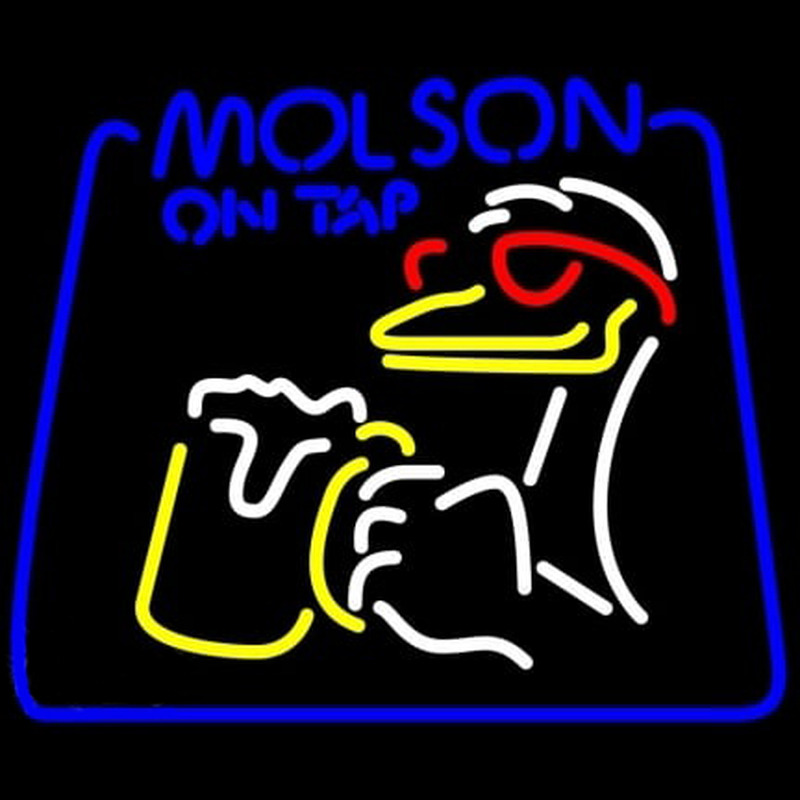 Molson On Tap Duck Leuchtreklame