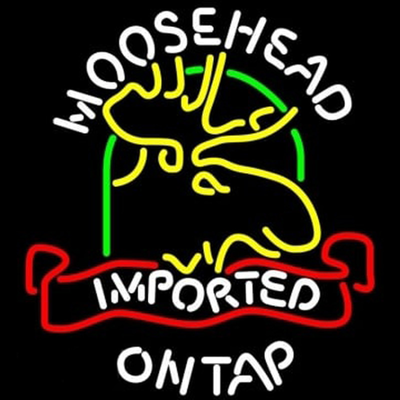 Moosehead Moose Imported On Top Leuchtreklame