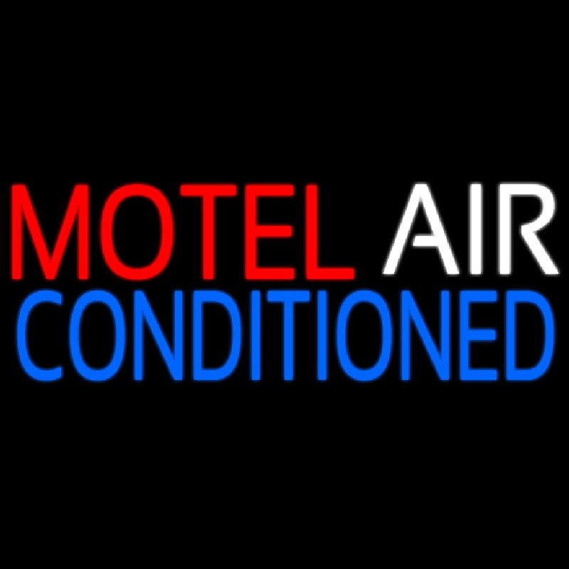 Motel Air Conditioned Leuchtreklame