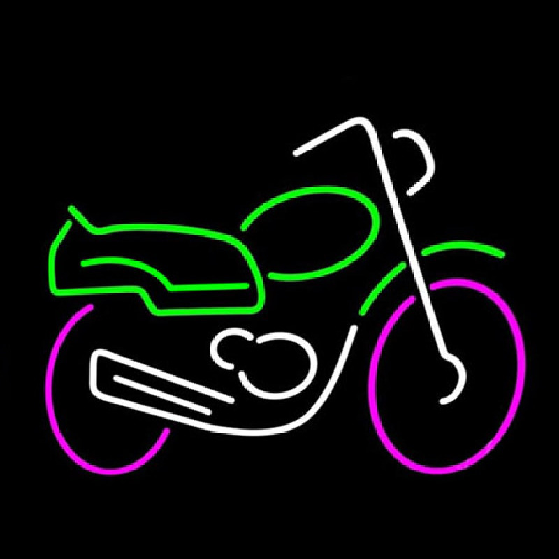 Motorcycle Multicolored Logo Leuchtreklame