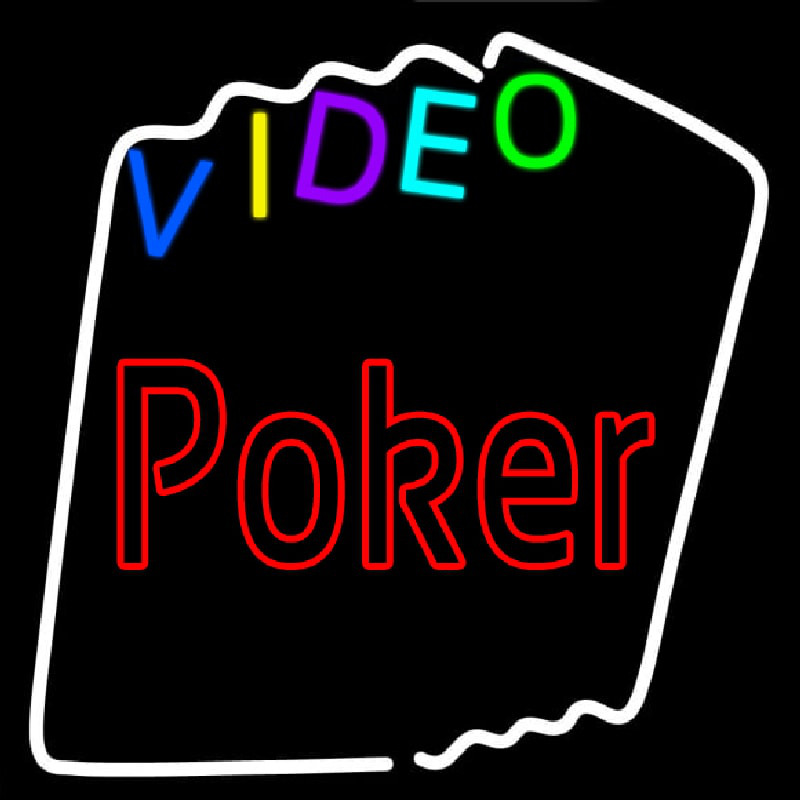 Multi Color Video Poker Leuchtreklame