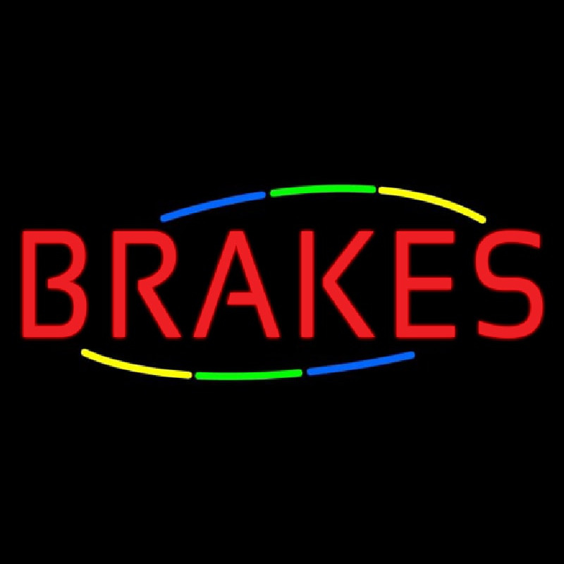 Multicolored Deco Style Brakes Leuchtreklame