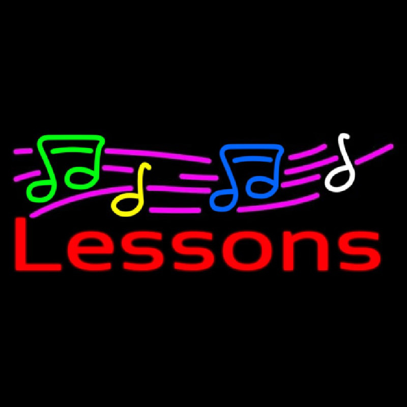 Music Lessons 1 Leuchtreklame