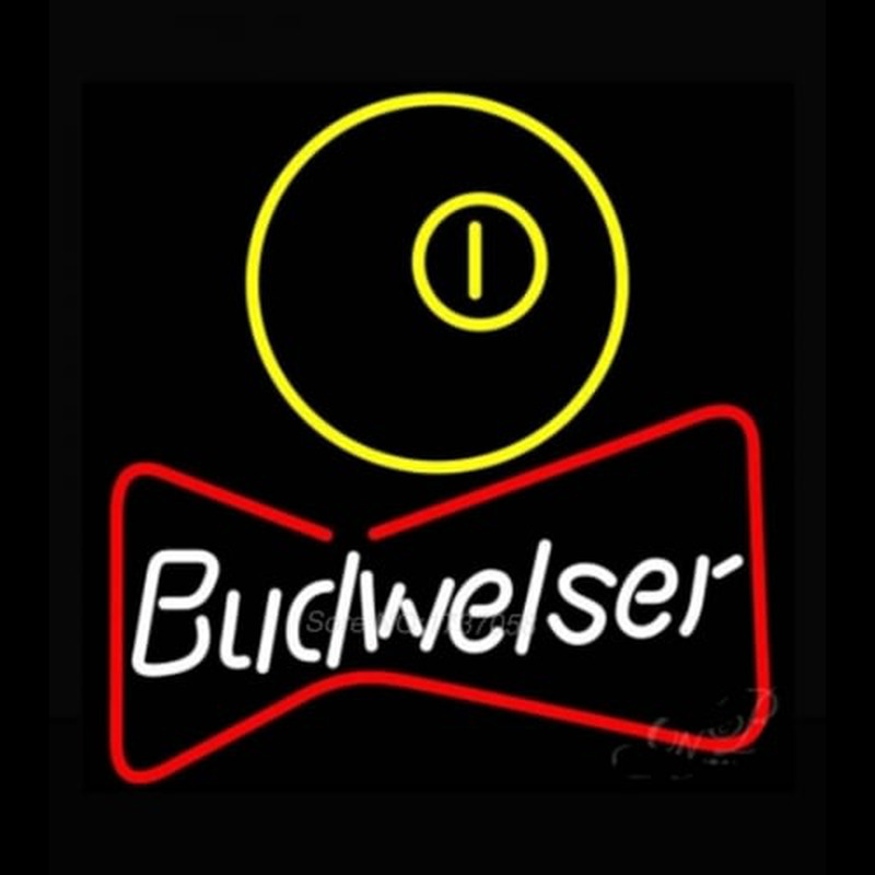 NEW Budweiser Pool Bowtie Beer Light Leuchtreklame