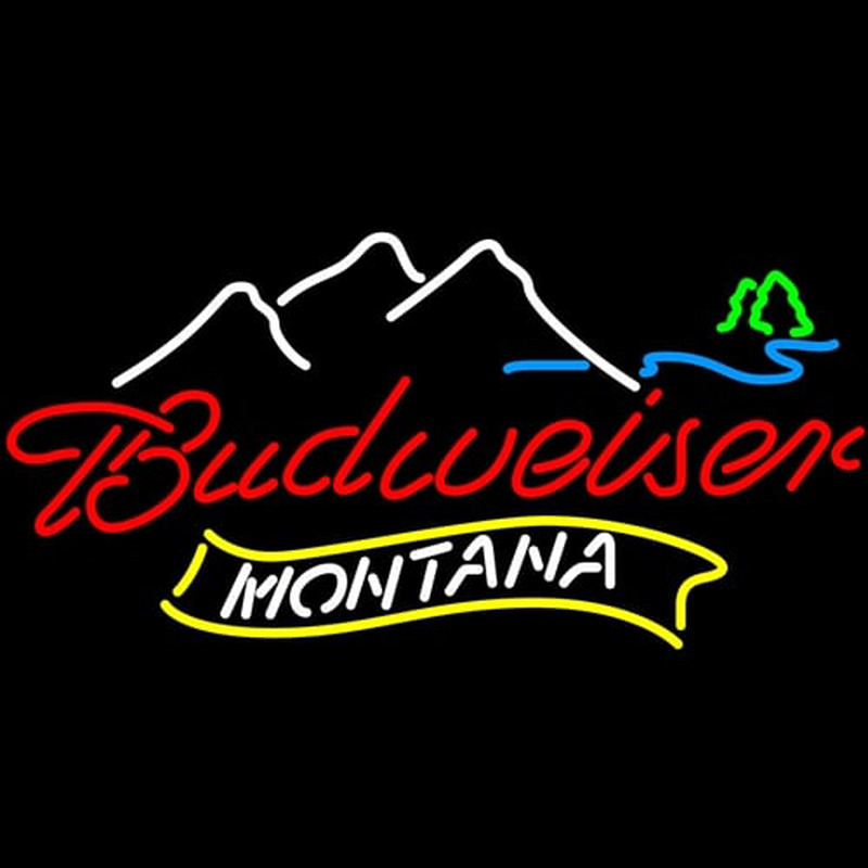 NEW Montana Mountain Budweiser bud light Leuchtreklame