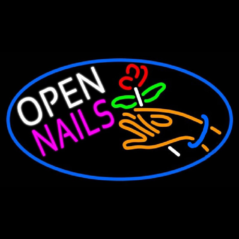 Nails Open Logo Leuchtreklame