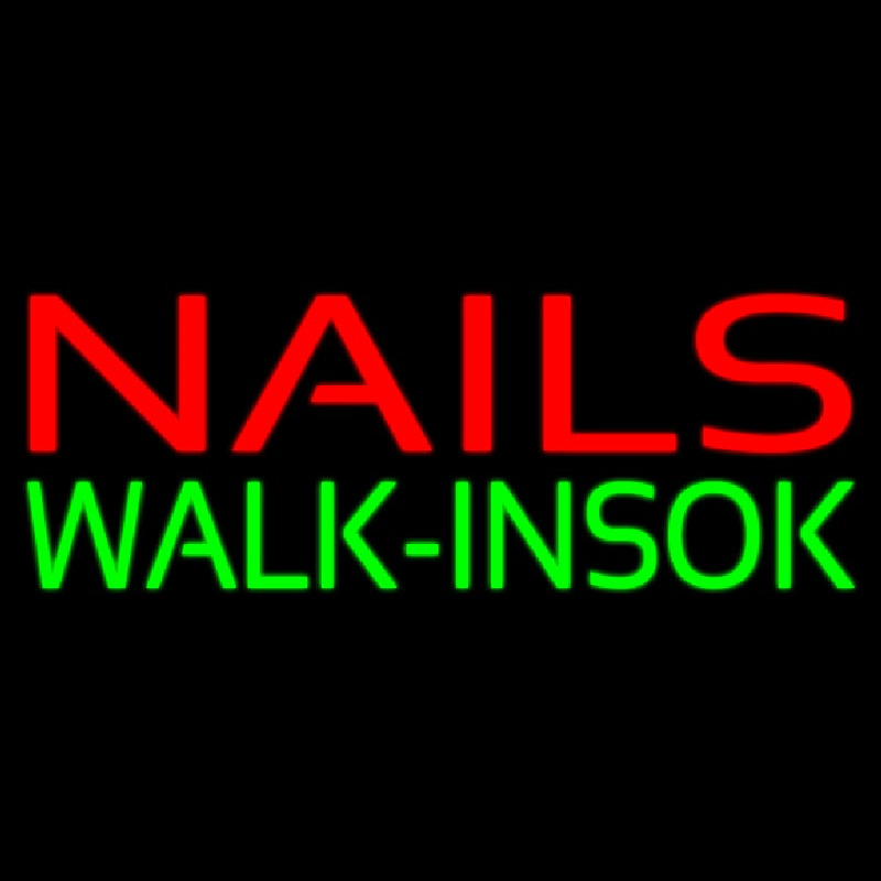 Nails Walkins Ok Leuchtreklame