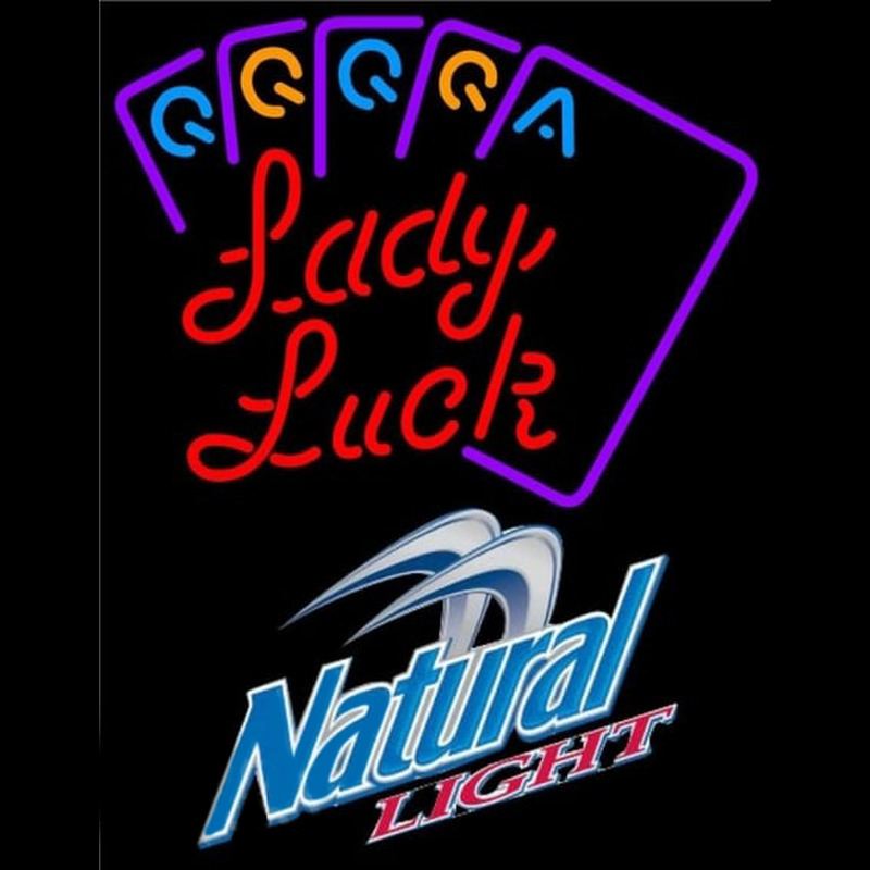 Natural Light Lady Luck Series Beer Sign Leuchtreklame