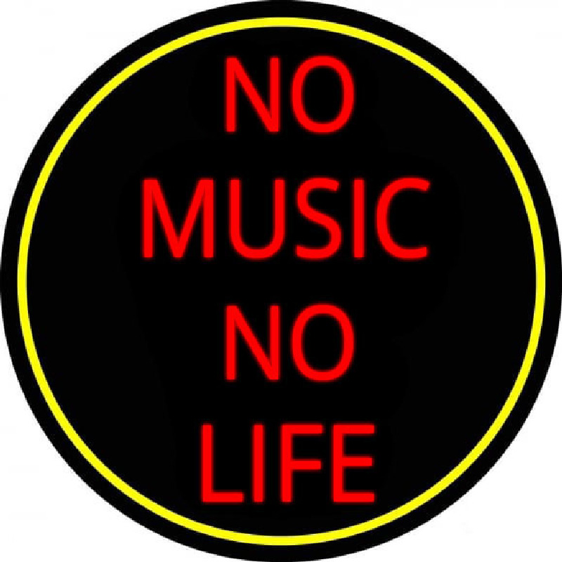 No Life No Music Leuchtreklame