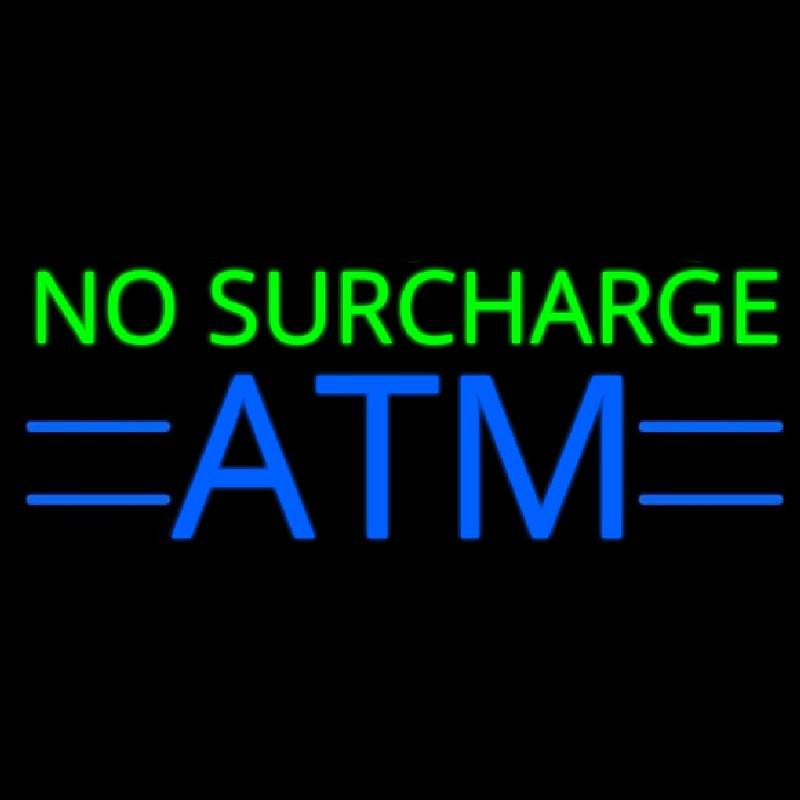 No Surcharge Atm 1 Leuchtreklame