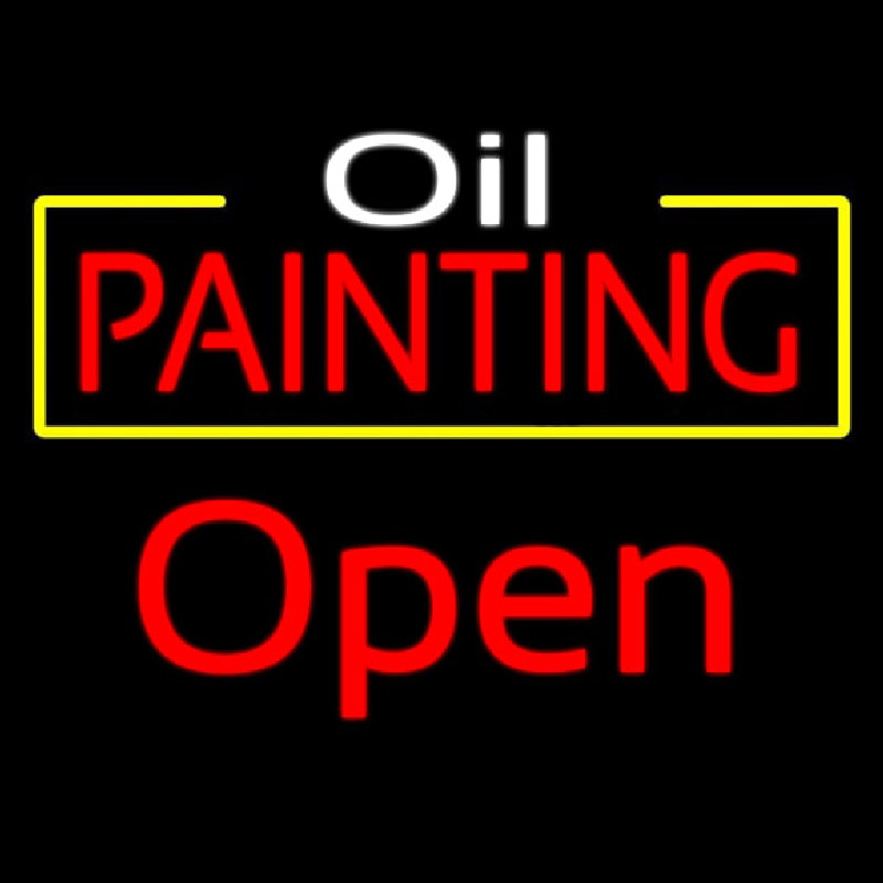 Oil Painting Open Leuchtreklame