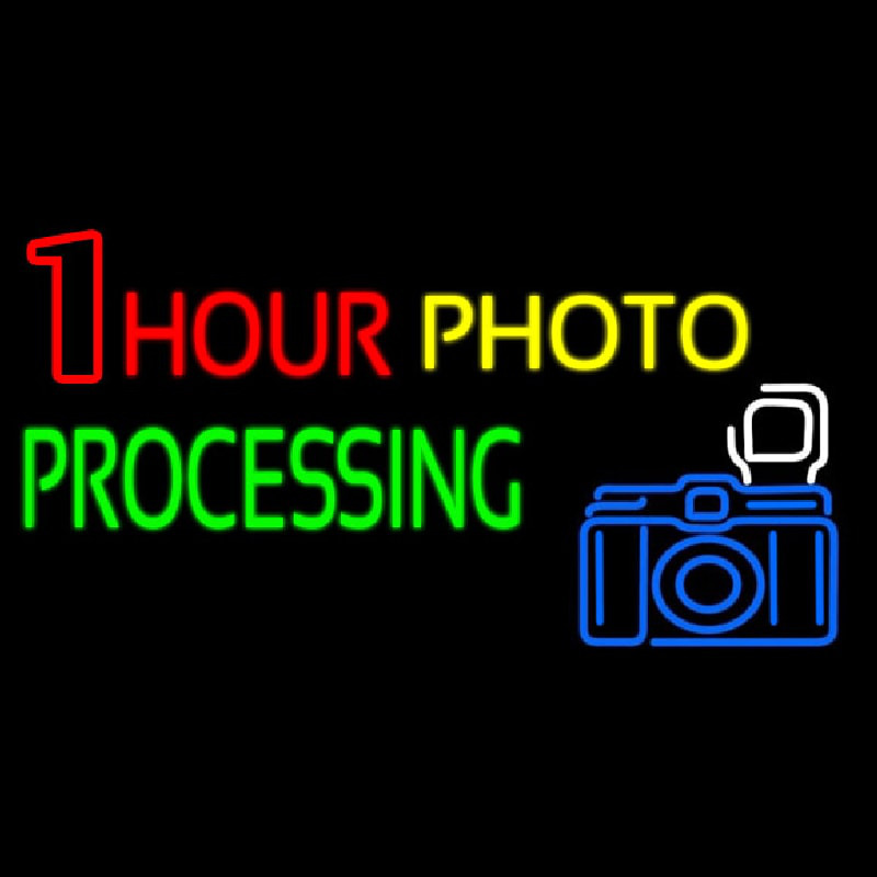 One Hour Photo Processing Leuchtreklame